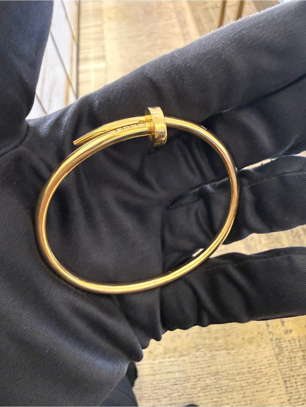 Cartier Gold Nail-Style Bangle Bracelet